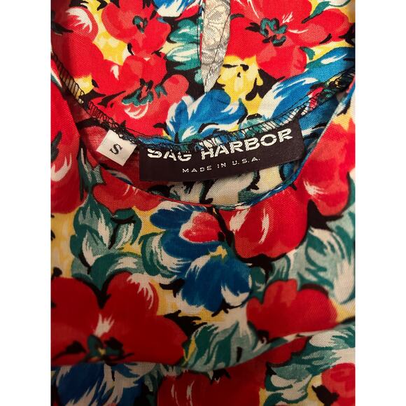 GUC Vintage Women's Sag Harbor Skirt and Top Red Floral SIze S/14 - Picture 4 of 6